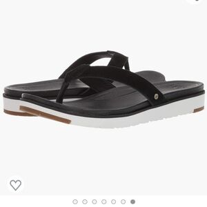 UGGS LORRIE FLIP FLOPS Size 8.5 Black